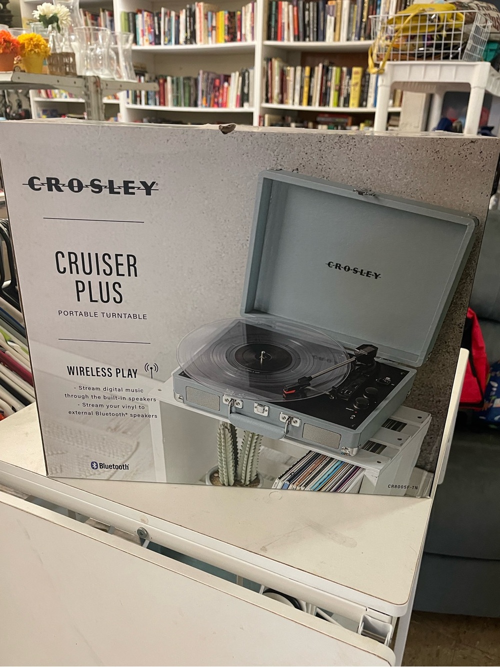 Crosley Cruiser Plus Portable Turntable — Mint Blue Finish